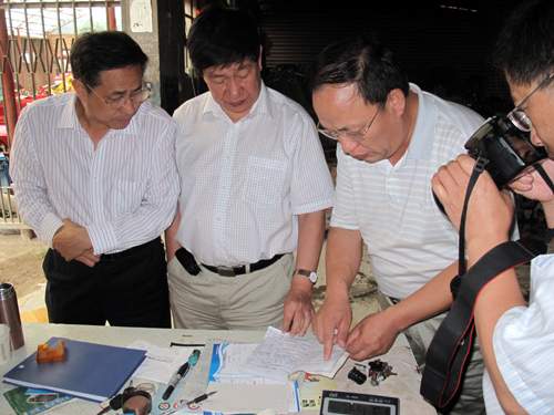 山西省局领导在芮城县检查指导农机社会化服务体系建设工作(图)