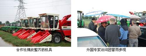 北京：外国专家团参观农机合作社(图)