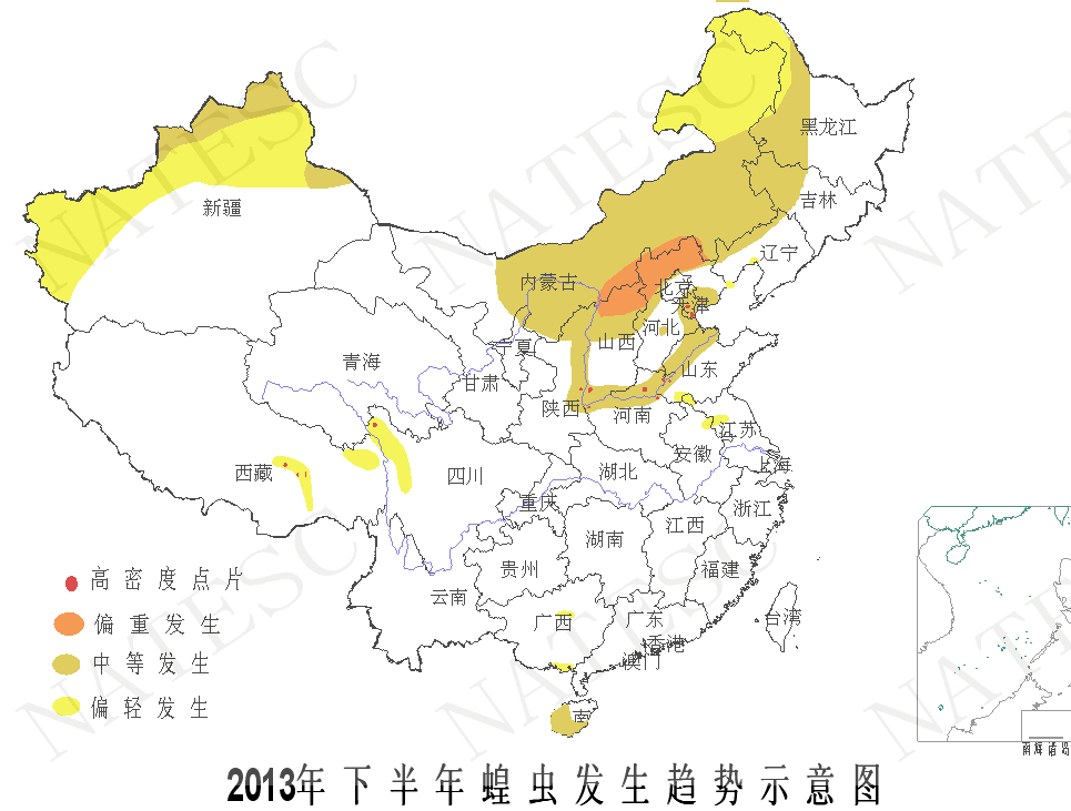 夏蝗发生概况和秋蝗发生趋势预报